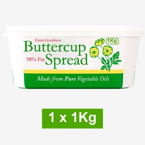 BUTTERCUP MEDIUM FAT SPREAD 1KG X 12TUB